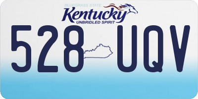 KY license plate 528UQV
