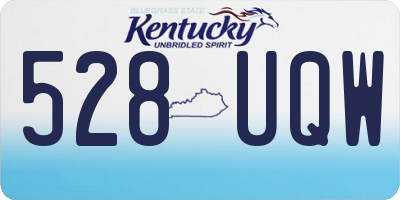 KY license plate 528UQW
