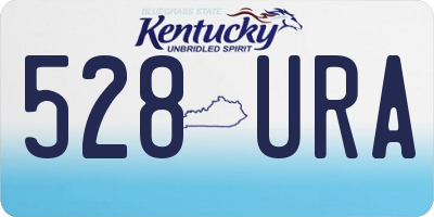 KY license plate 528URA