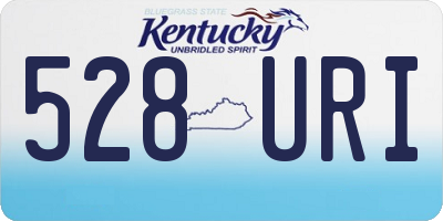 KY license plate 528URI