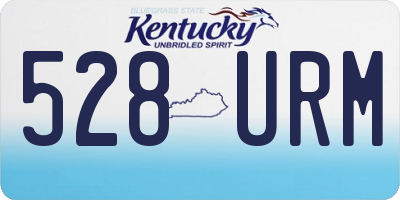 KY license plate 528URM