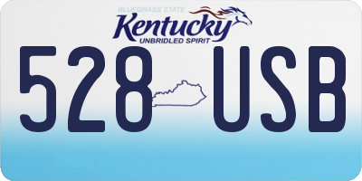 KY license plate 528USB