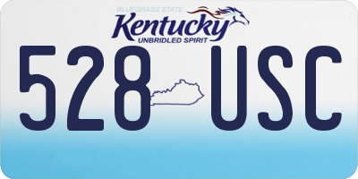 KY license plate 528USC
