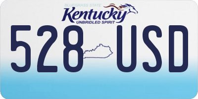 KY license plate 528USD