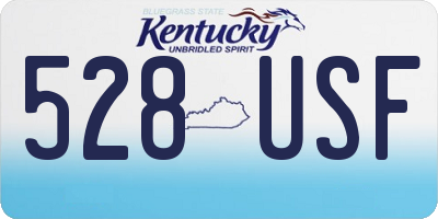KY license plate 528USF