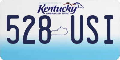 KY license plate 528USI