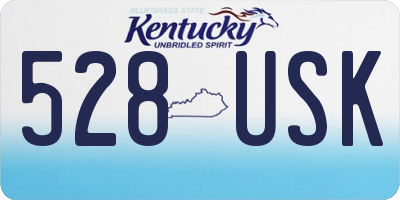 KY license plate 528USK