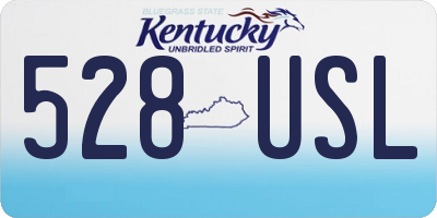 KY license plate 528USL