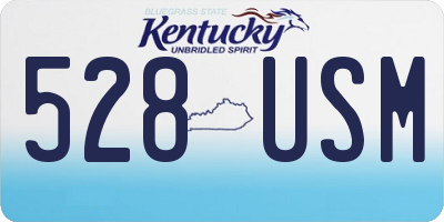 KY license plate 528USM