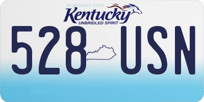 KY license plate 528USN