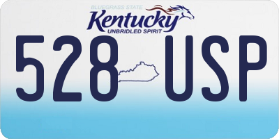 KY license plate 528USP