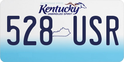 KY license plate 528USR