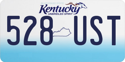 KY license plate 528UST