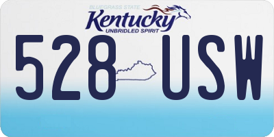 KY license plate 528USW