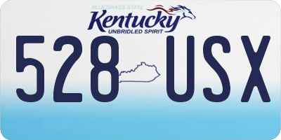 KY license plate 528USX