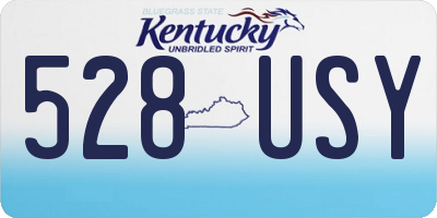 KY license plate 528USY