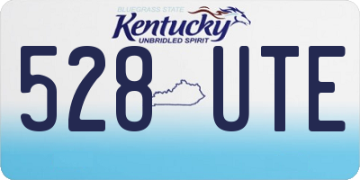 KY license plate 528UTE
