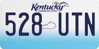 KY license plate 528UTN