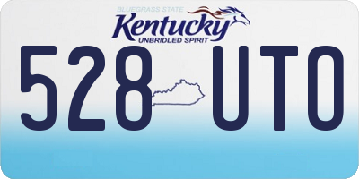 KY license plate 528UTO