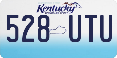 KY license plate 528UTU
