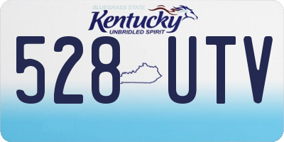 KY license plate 528UTV