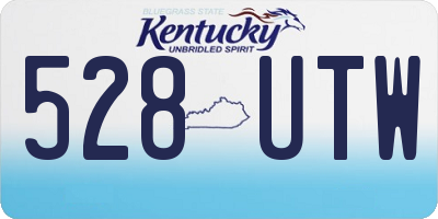 KY license plate 528UTW