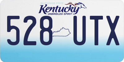 KY license plate 528UTX