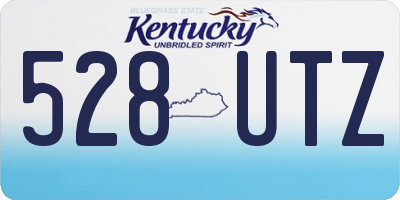 KY license plate 528UTZ