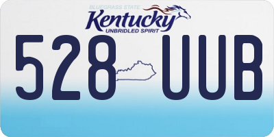 KY license plate 528UUB