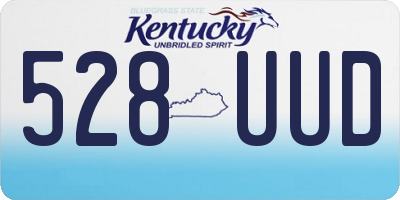 KY license plate 528UUD