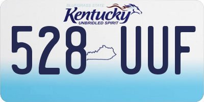 KY license plate 528UUF