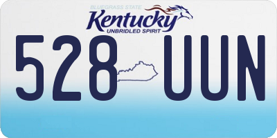 KY license plate 528UUN