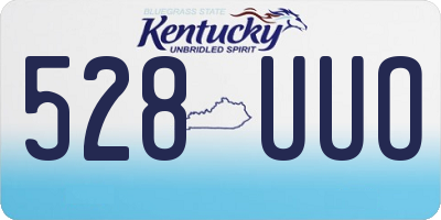 KY license plate 528UUO