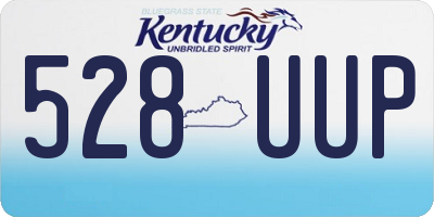 KY license plate 528UUP