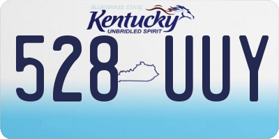 KY license plate 528UUY