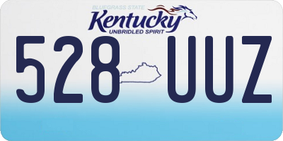 KY license plate 528UUZ
