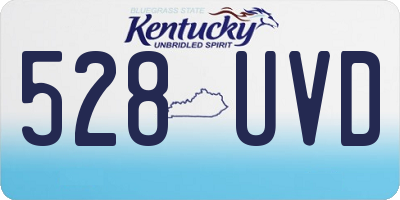 KY license plate 528UVD