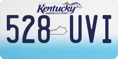 KY license plate 528UVI