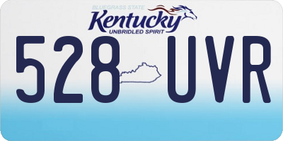 KY license plate 528UVR