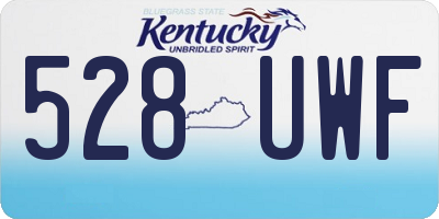 KY license plate 528UWF