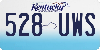 KY license plate 528UWS