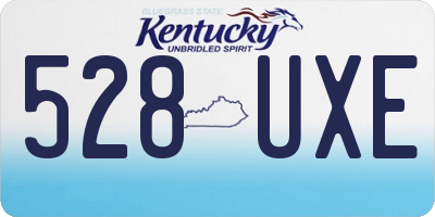 KY license plate 528UXE