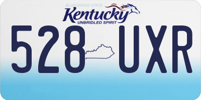 KY license plate 528UXR