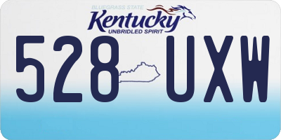 KY license plate 528UXW