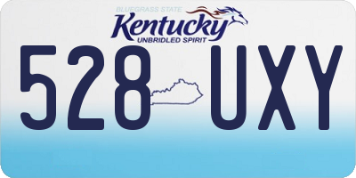 KY license plate 528UXY