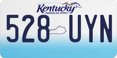KY license plate 528UYN