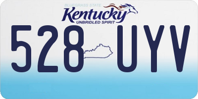 KY license plate 528UYV
