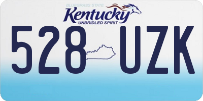 KY license plate 528UZK