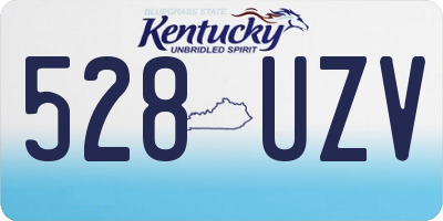 KY license plate 528UZV
