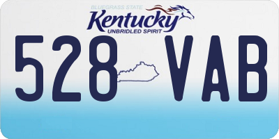 KY license plate 528VAB